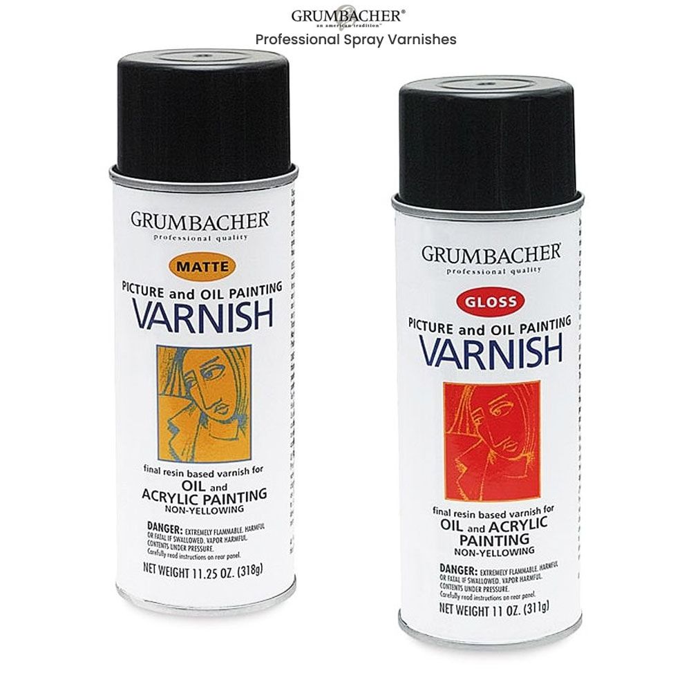 Grumbacher Varnish Sprays Oil & Acrylic Painting