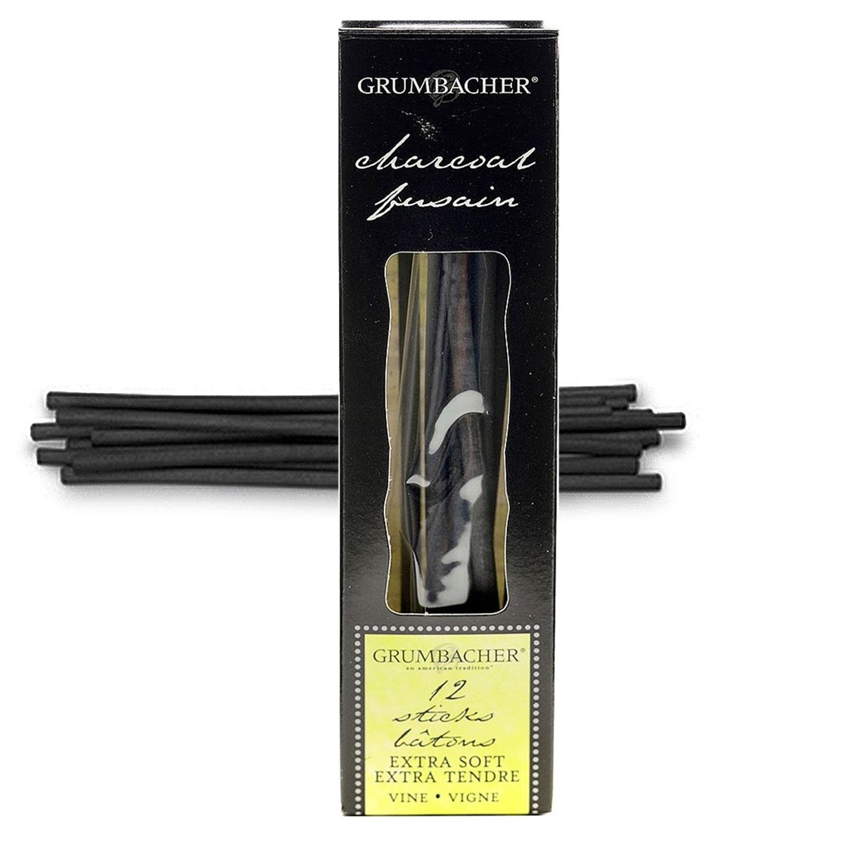 Winsor & Newton Vine Charcoal - Medium, Pack of 12