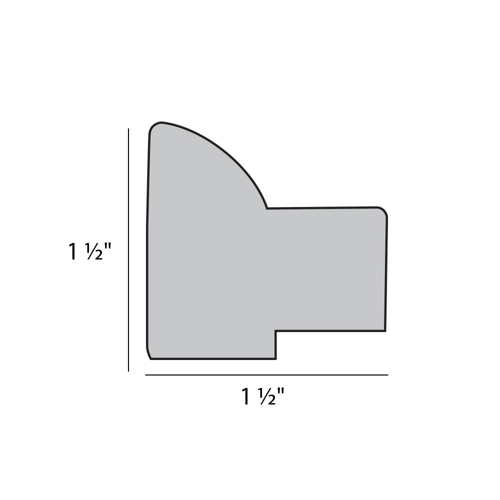 1-1/2" Deep by 1-1/2" Wide