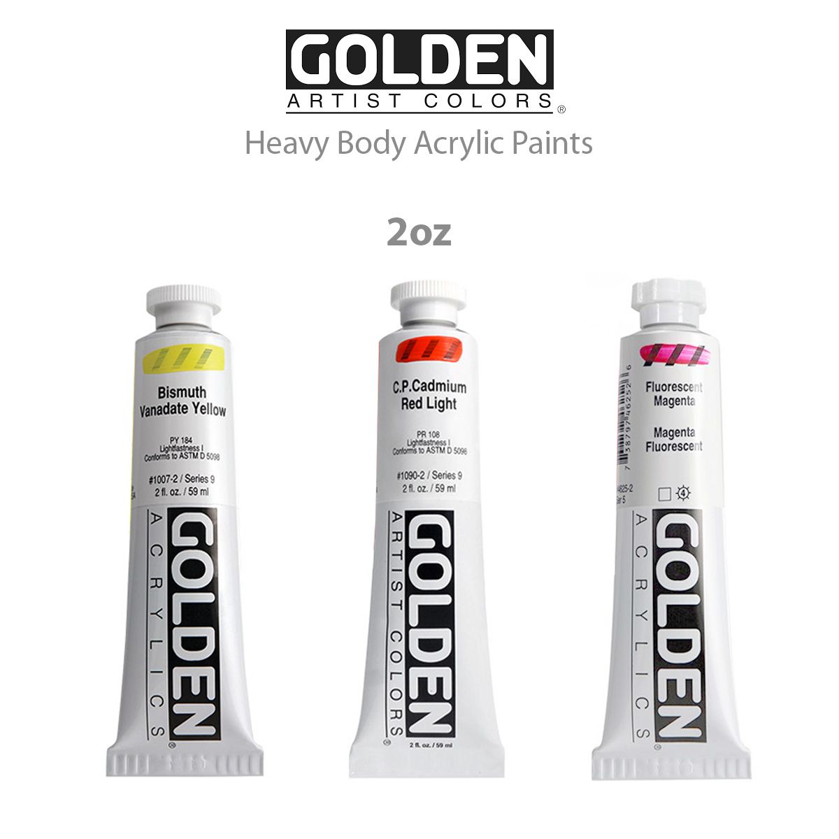 Golden Acrylics Heavy Body 2oz Cadmium Red Dark