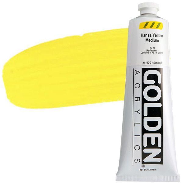 GOLDEN Heavy Body Acrylic 5 oz Tube - Hansa Yellow Medium