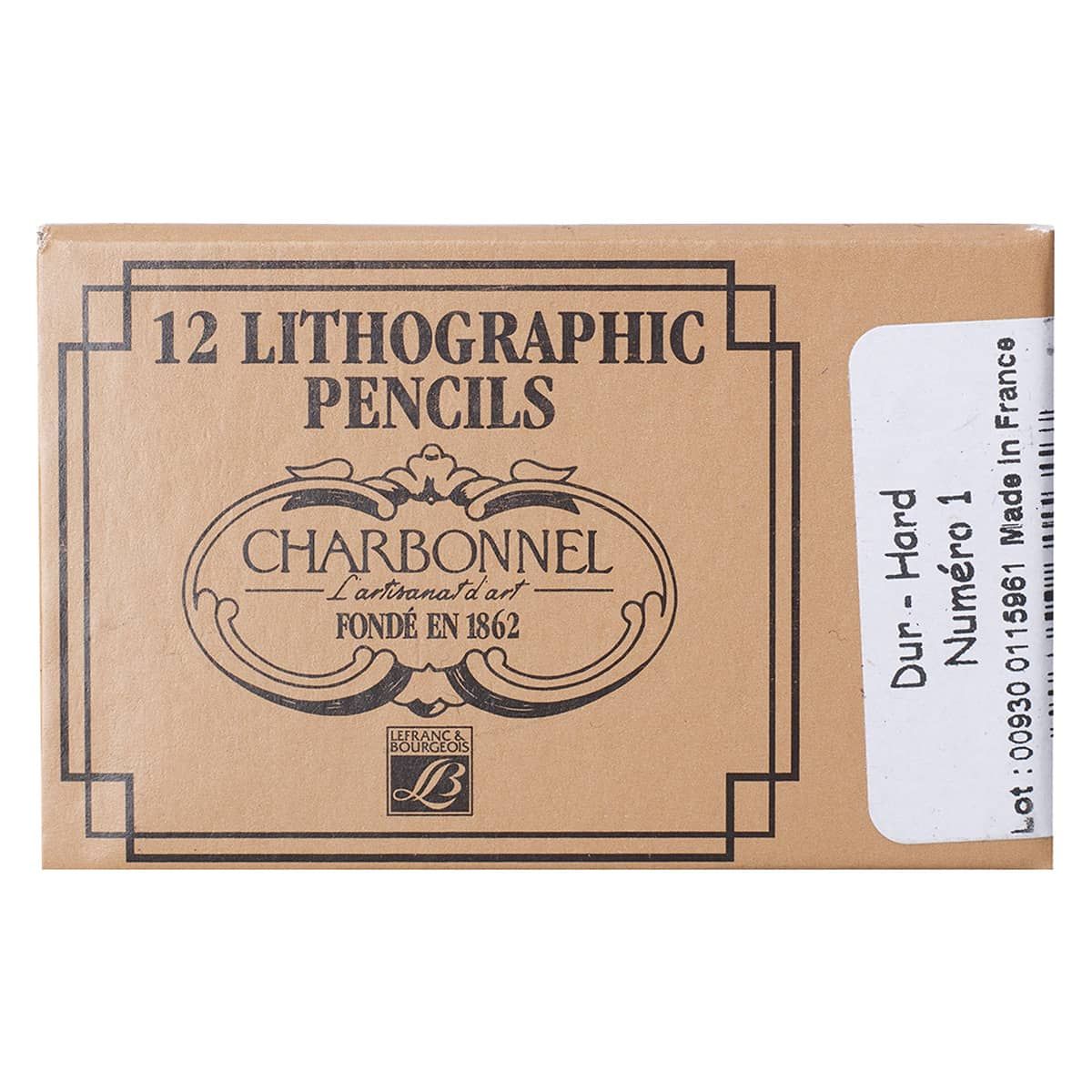 Charbonnel Lithographic Crayon - NO1 Hard Black, 12 Count
