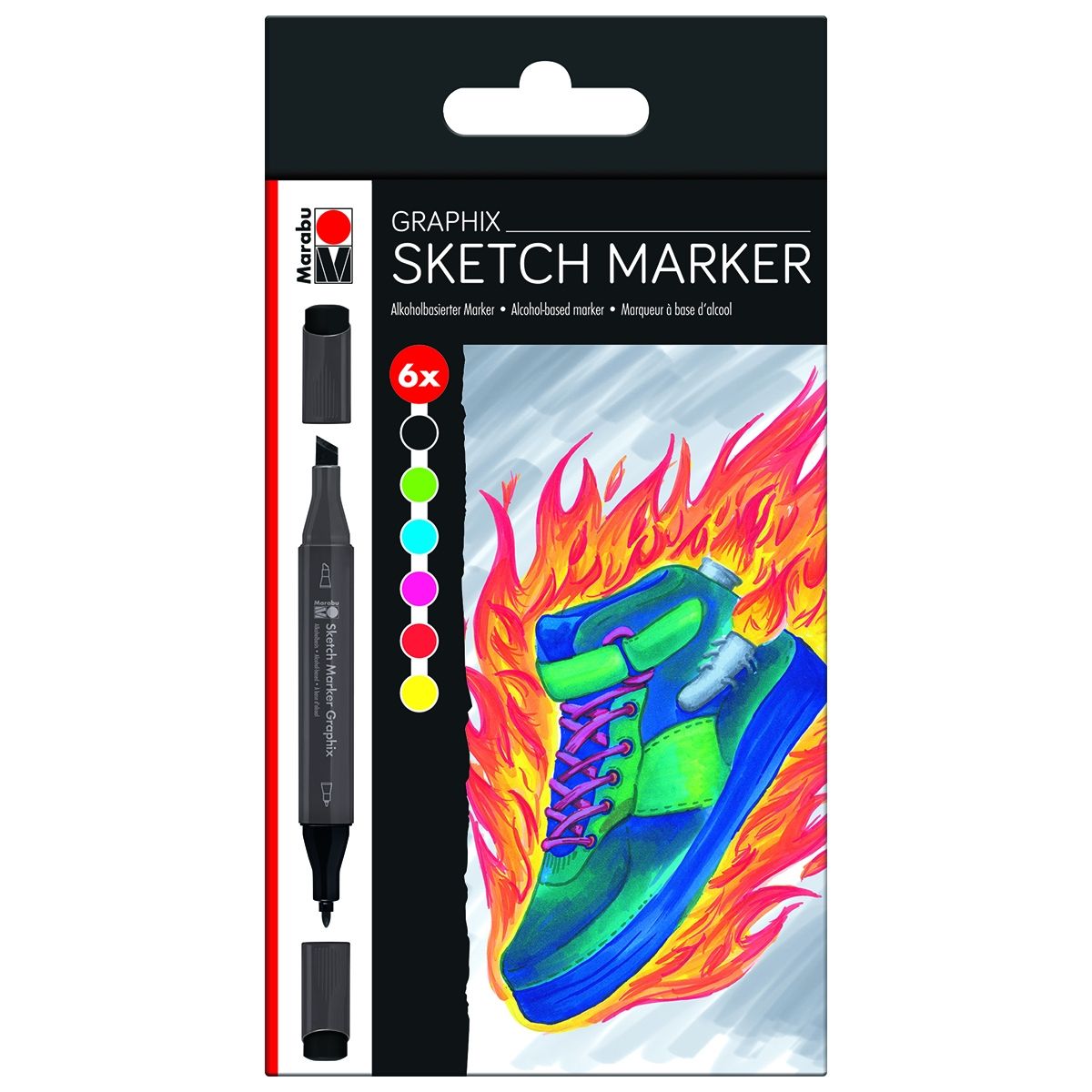 Heat Colors Sketch Marker Set of 6
