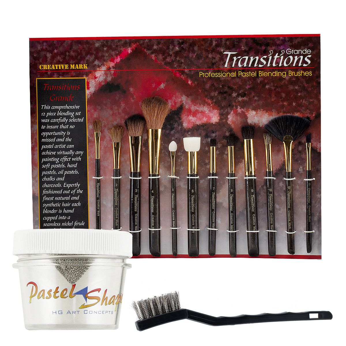 Pastel Shaper Complete Set with Grande Transitions Professional Pastel Blending Brushes