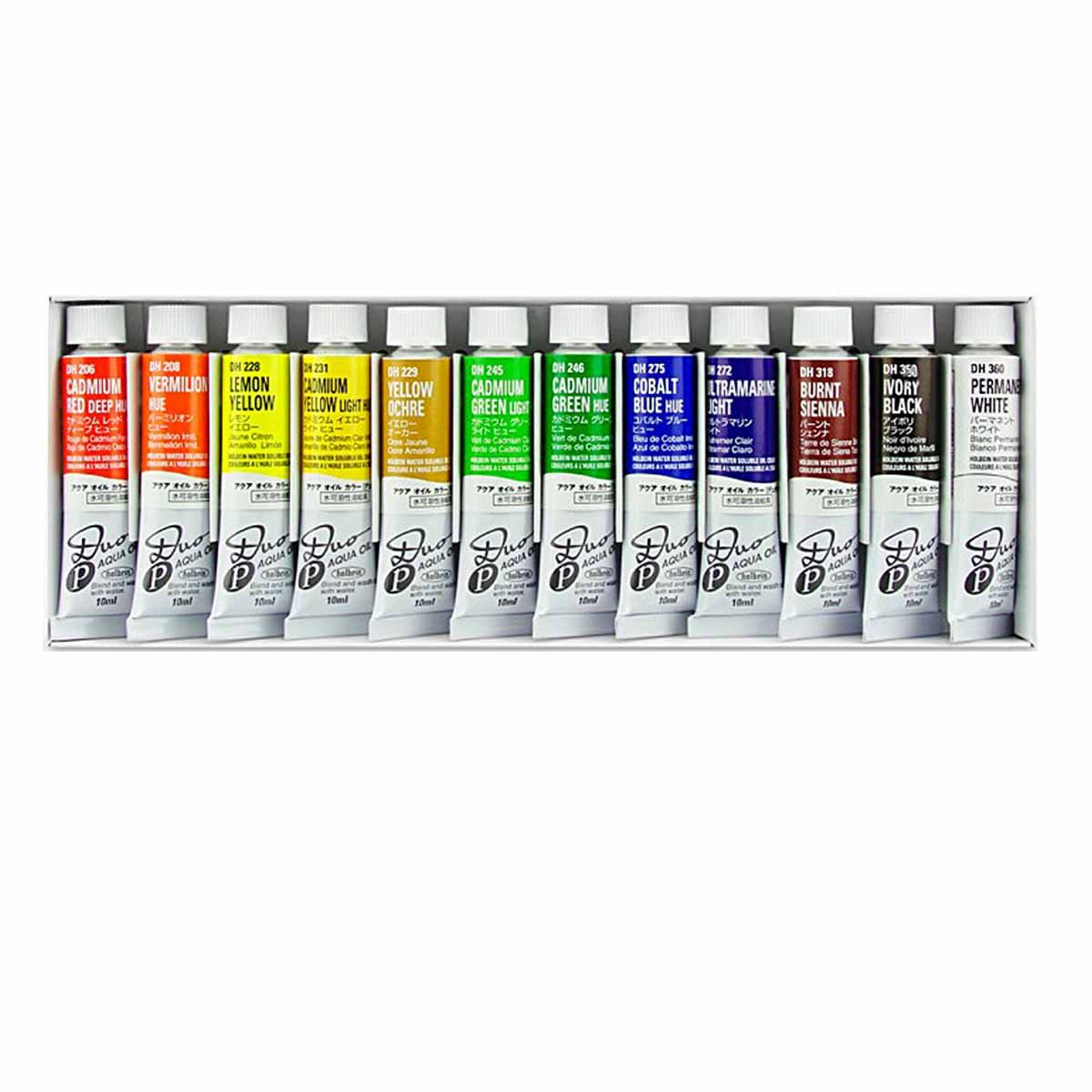 Holbein Duo Aqua Water Soluble Oil Paints 12Colors 10ml Starter Set / –  AOOKMIYA