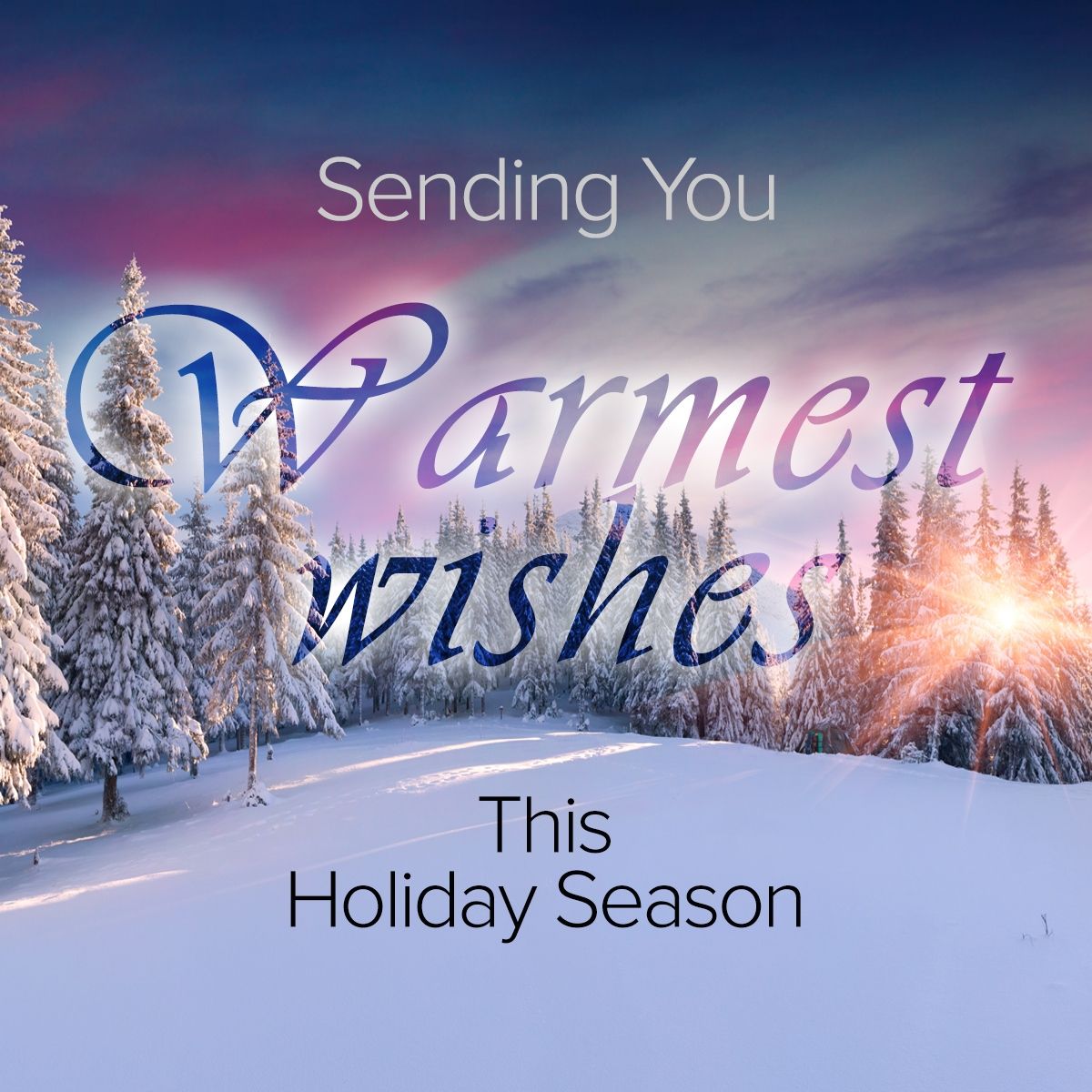 Happy Holidays Winter Forest, Warmest Wishes - Art eGift Card