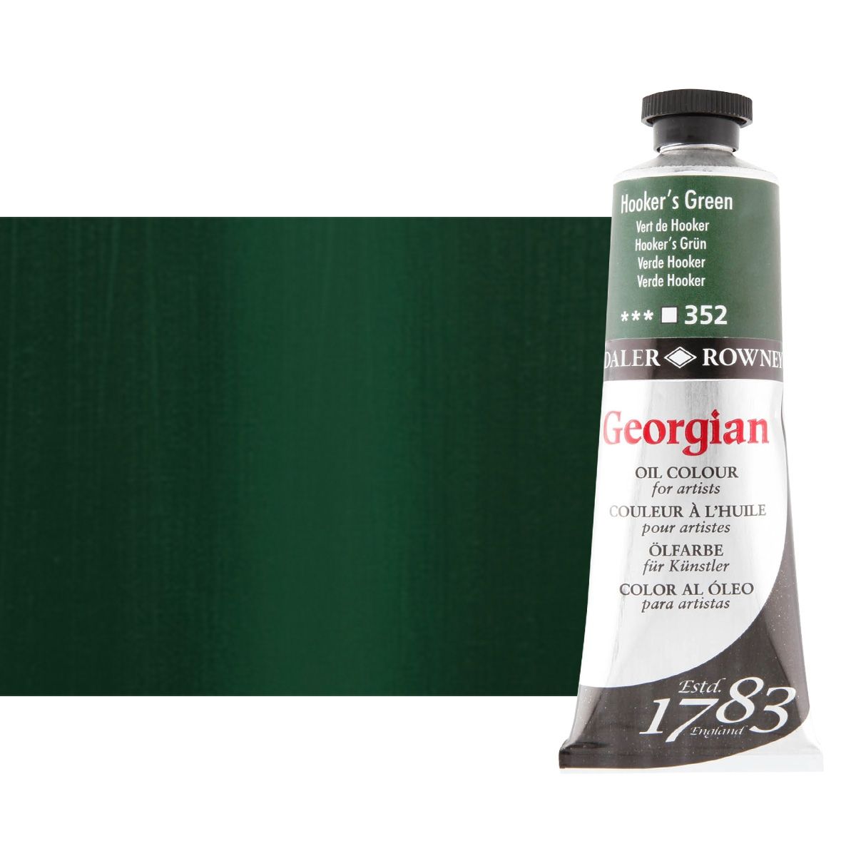 Daler-Rowney Georgian Oil Color 38ml Tube - Hooker's Green