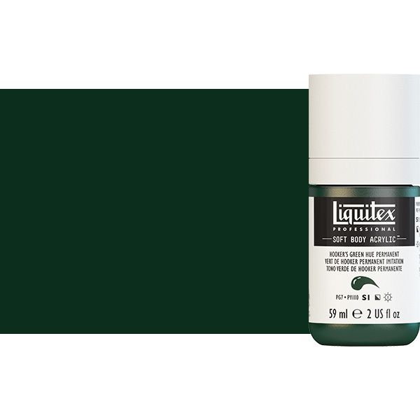 Liquitex Professional Soft Body Acrylic 2oz Hookers Green Hue Permanent