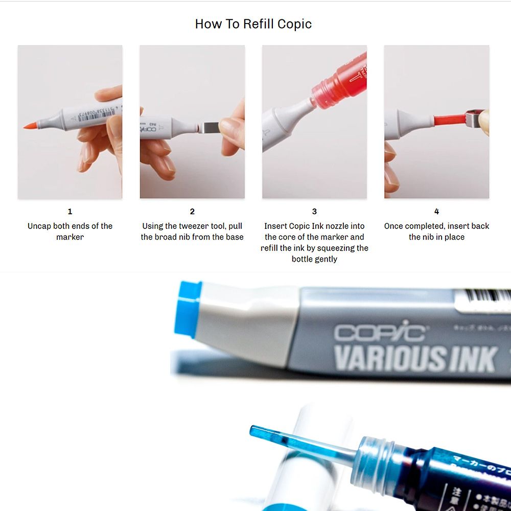 How to refill COPIC markers with refills