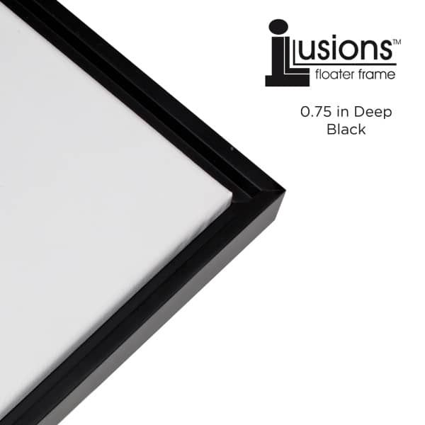 Illusions Floater Frame 8x8" Black for 3/4" Canvas