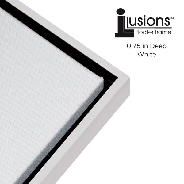 Illusions Floater Frame 5x7 White for 3/4 Canvas - 6 Pack