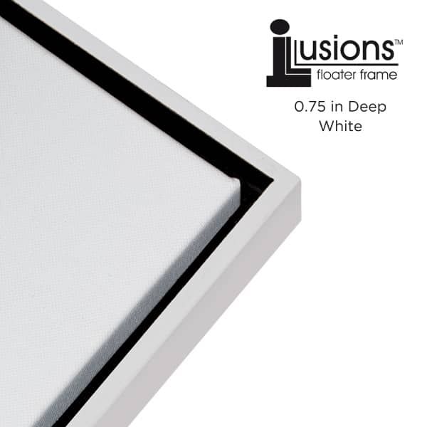 Illusions Floater Frame, 12x12 White - 3/4 Deep