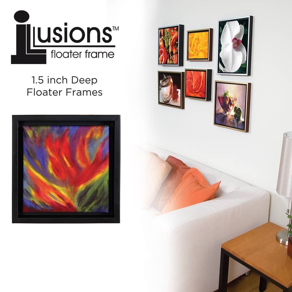 Illusions Floater Frame 11x14 White for 1-1/2 Canvas - 6 Pack