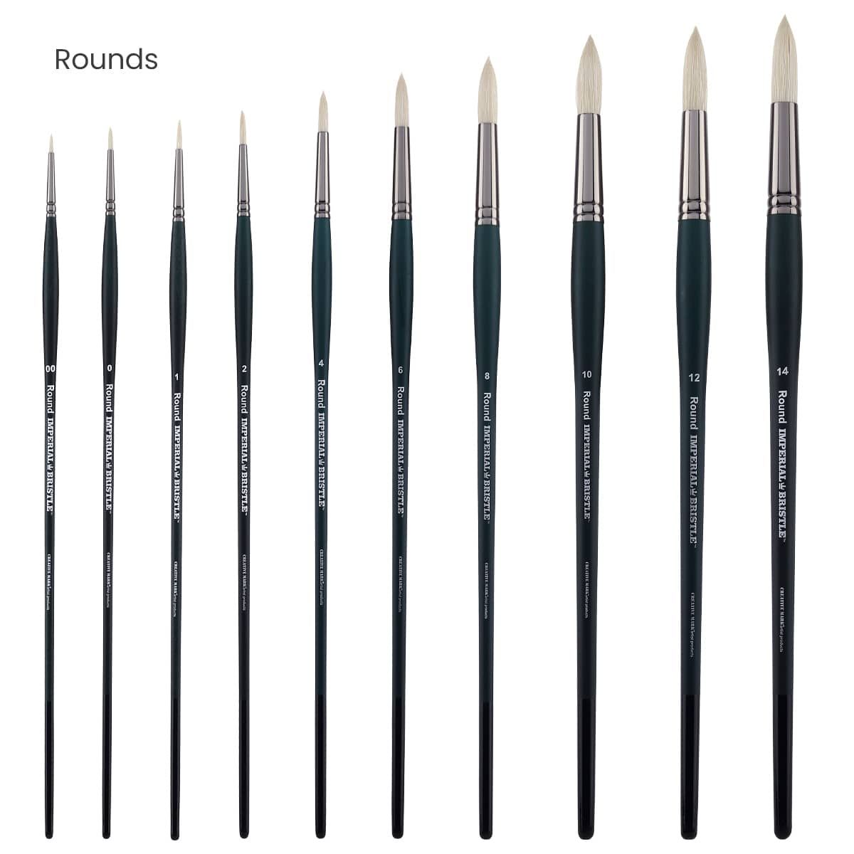 11pcs Professional Paint Brush Set, 100% Natural Chungking Hog Bristle  Artist Brushes for Acrylic 