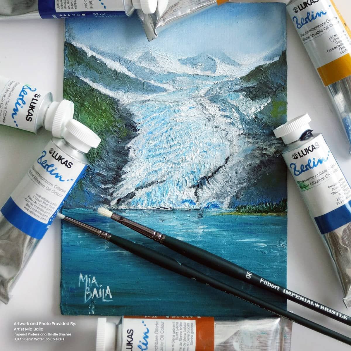 Imperial Brushes, Lukas Berlin Water-Soluble Oils by Artist Mia Baila
