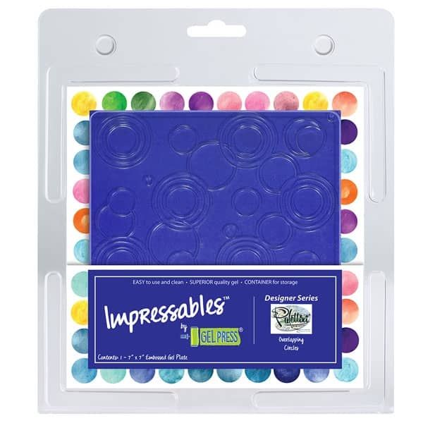 Impressables Texture Gel Plate Overlapping Circles 7X7"