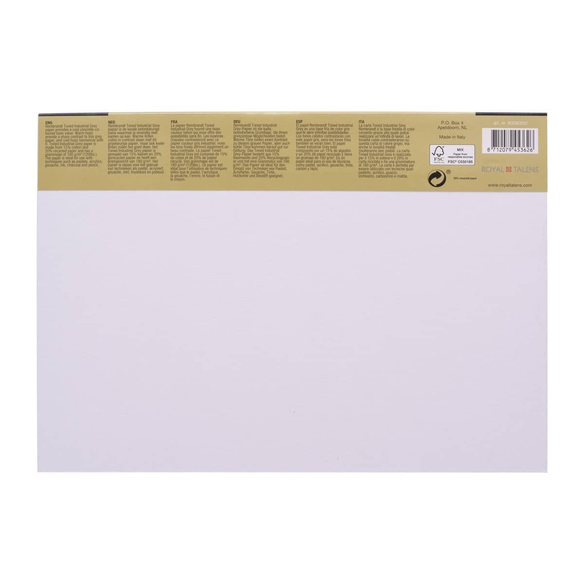 Rembrandt Pastel Paper Pad (50-Sheet) 120lb 8.3 x 11.7 Industrial Gray
