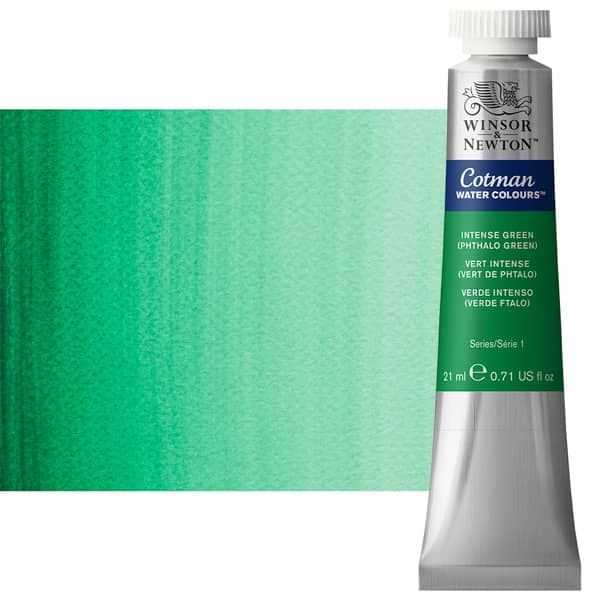 Winsor & Newton Cotman Watercolor 21 ml Tube - Intense Green