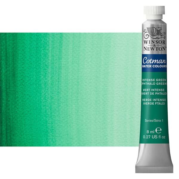 Winsor & Newton Cotman Watercolor 8 ml Tube - Intense Green