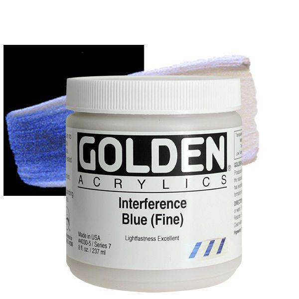 GOLDEN Heavy Body Acrylic 8 oz Jar - Interference Blue