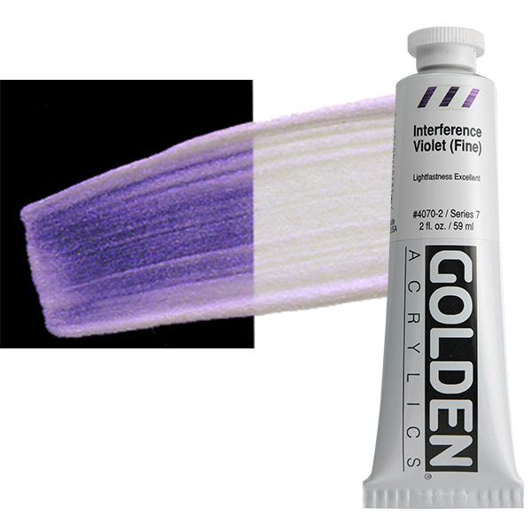 GOLDEN Heavy Body Acrylic 2 oz Tube - Interference Violet