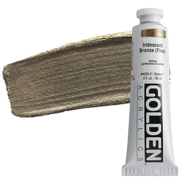 GOLDEN Heavy Body Acrylic 2 oz Tube - Iridescent Bronze