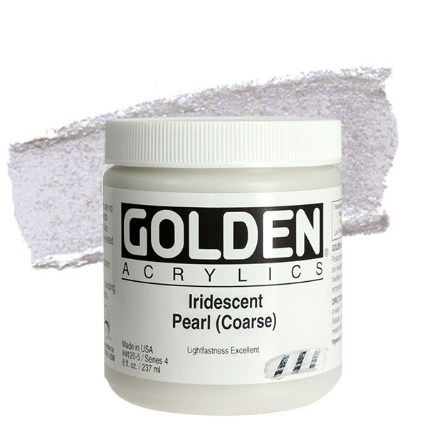 GOLDEN Heavy Body Acrylic 8 oz Jar - Iridescent Pearl (Coarse)