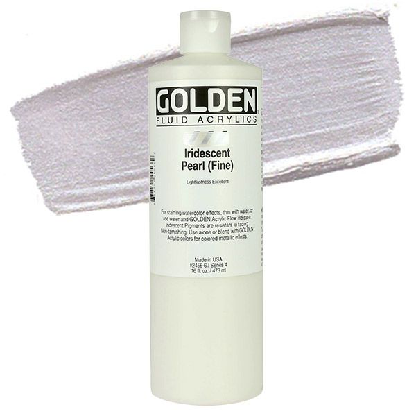 GOLDEN Fluid Acrylics Iridescent Pearl 16 oz Jerry's Artarama