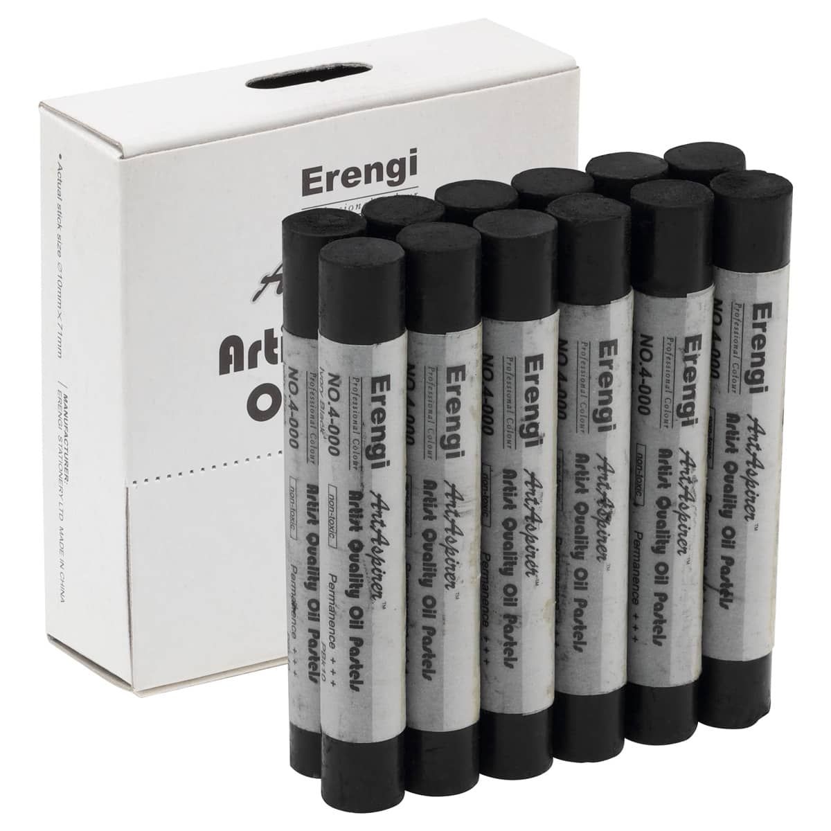 Erengi ArtAspirer Oil Pastel Box of 12 - Ivory Black (3)