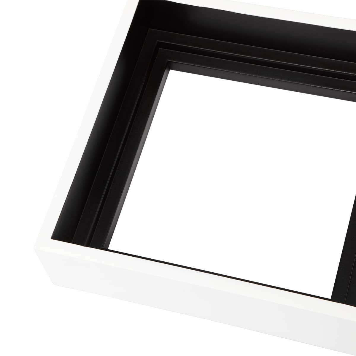 Illusions Floater Frame, 8x10 White - 3/4 Deep