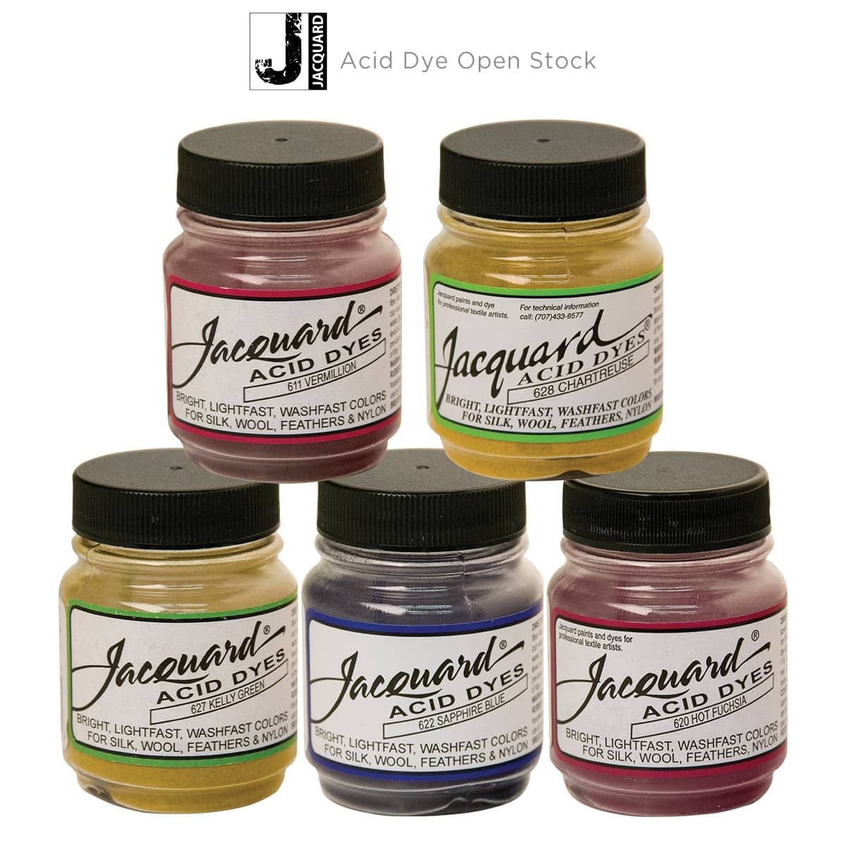 Jacquard Acid Dye - Brilliant Blue - 1/2 Oz Net Wt - Acid Dye for Wool -  Silk - Feathers - and Nylons - Brilliant Colorfast and Highly Concentrated