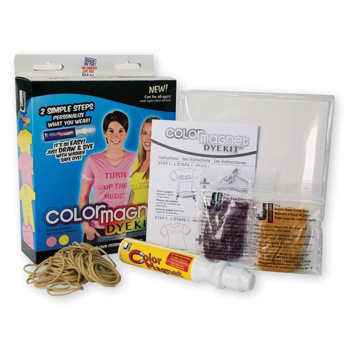 Includes: Rubber bands, stencils and instructions