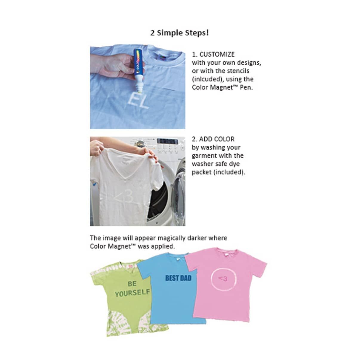 Simple 2 step dyeing process