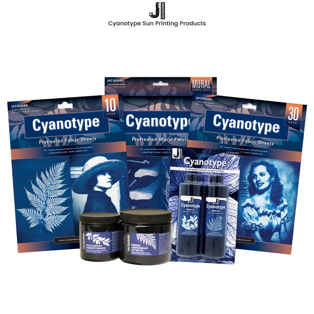 Cyanotype Set,Sun Printing Kit Ferricyanide Cyanotype Printing DIY