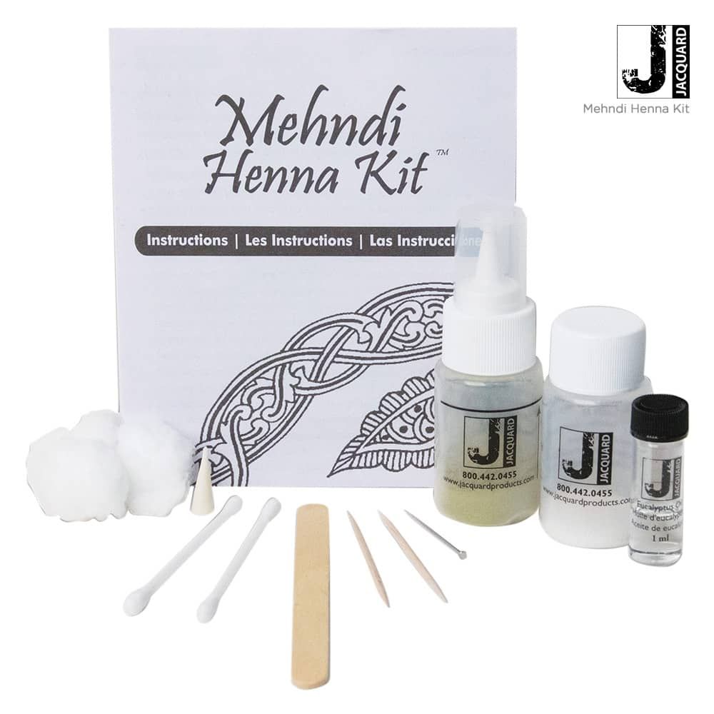 Mehndi Henna Kit includes all you need to create non-permanent body art inspired by the Far East