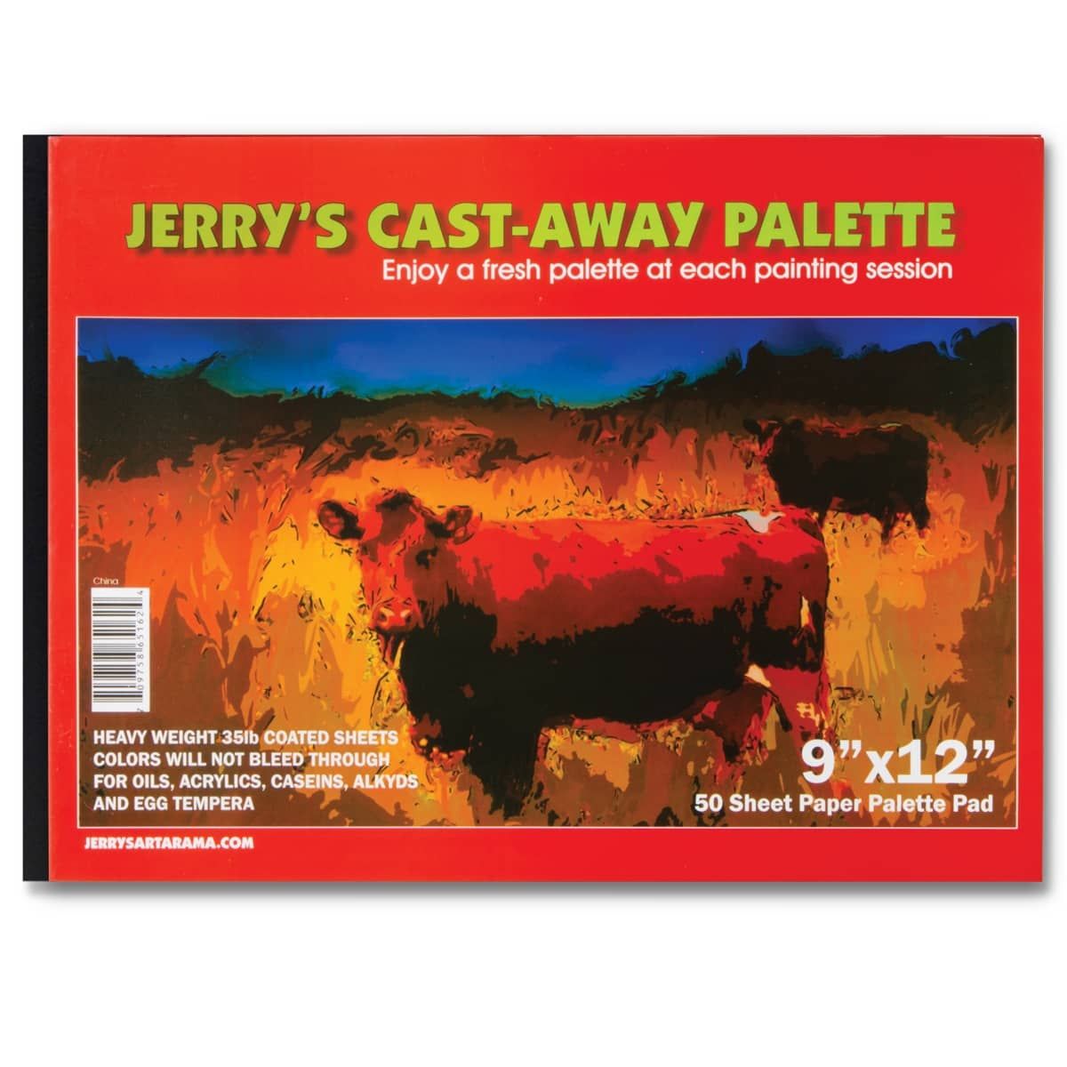 Jerry's Cast Away 9x12" Disposable Paper Palette Pad 