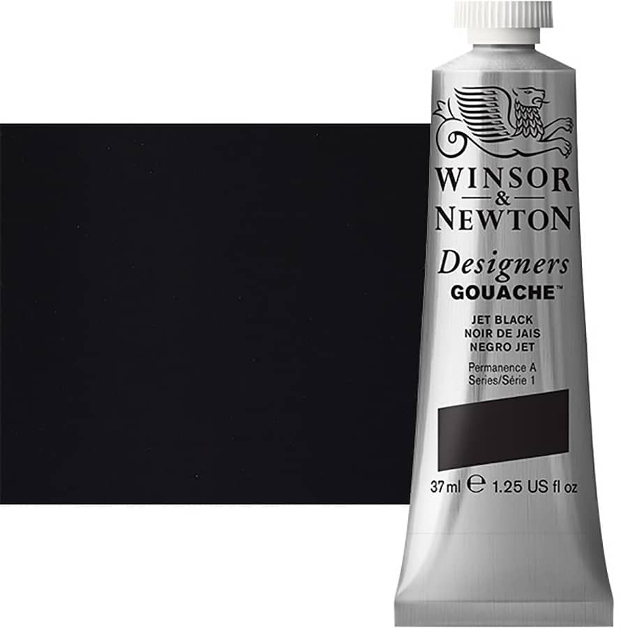 Winsor & Newton Designers Gouache 37ml Tube - Jet Black