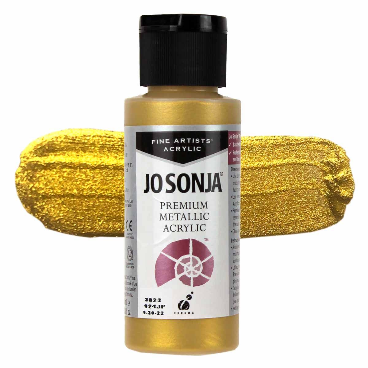 Jo Sonja's Artists' Acrylic Metallic Lustrous Gold, 2oz