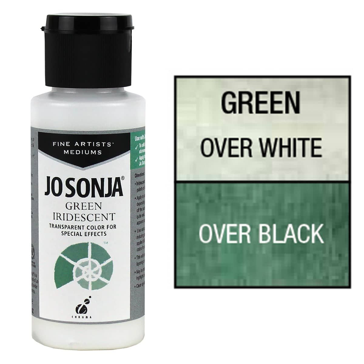 Jo Sonja Specialty Acrylic Iridescent Green, 2oz Bottle Jerry's