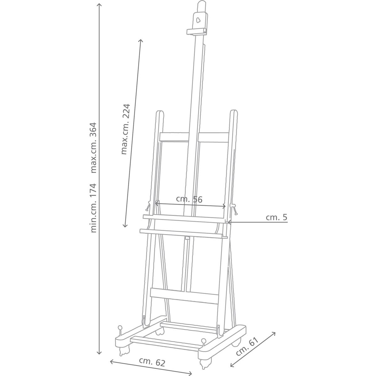 Jullian Premium Studio Easel Large Beechwood