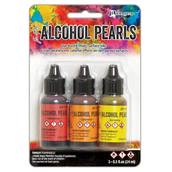 Ranger Tim Holtz Alcohol Inks .5oz  Pearl Kit #1 Pack of 3