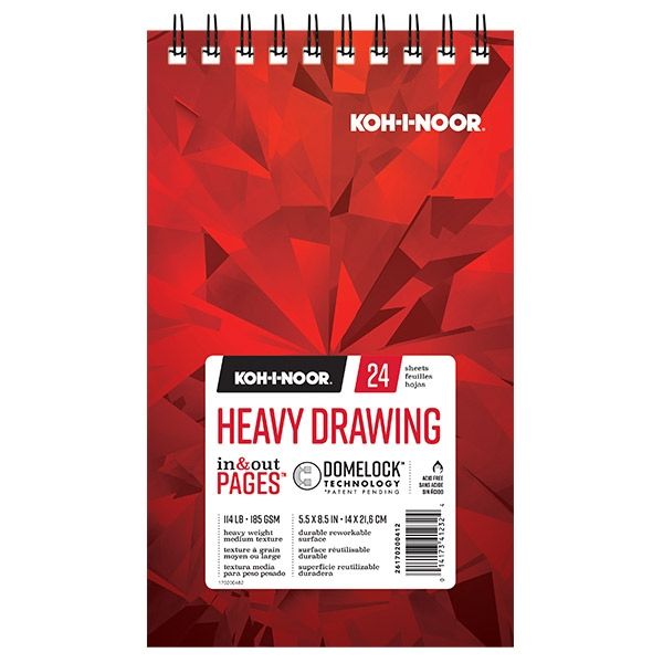 	Heavy Drawing, In & Out Pages™, 114lb/185GSM, 24 Sheets