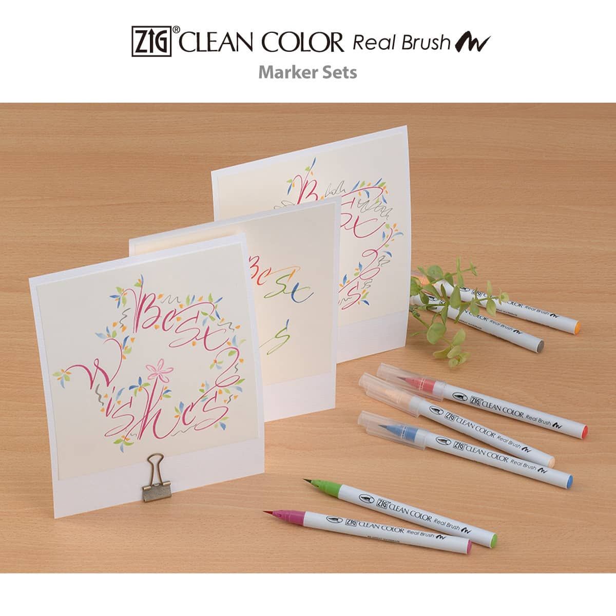 Kuretake Zig Clean Color Real Brush Marker Sets