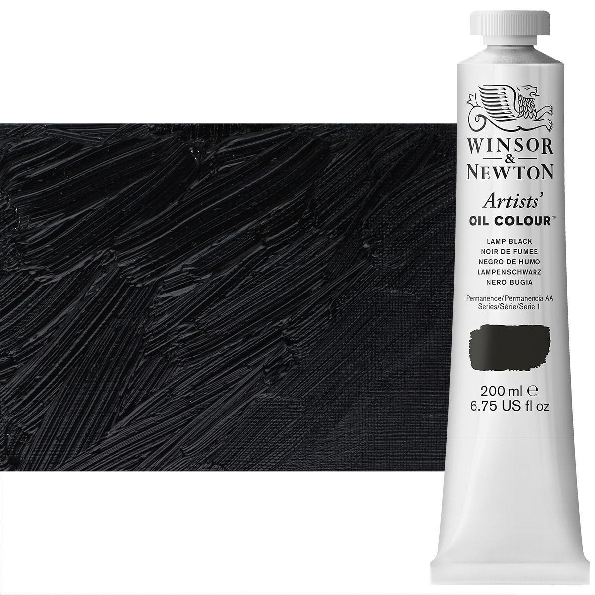 Oil - Lamp Black, 200ml Tube