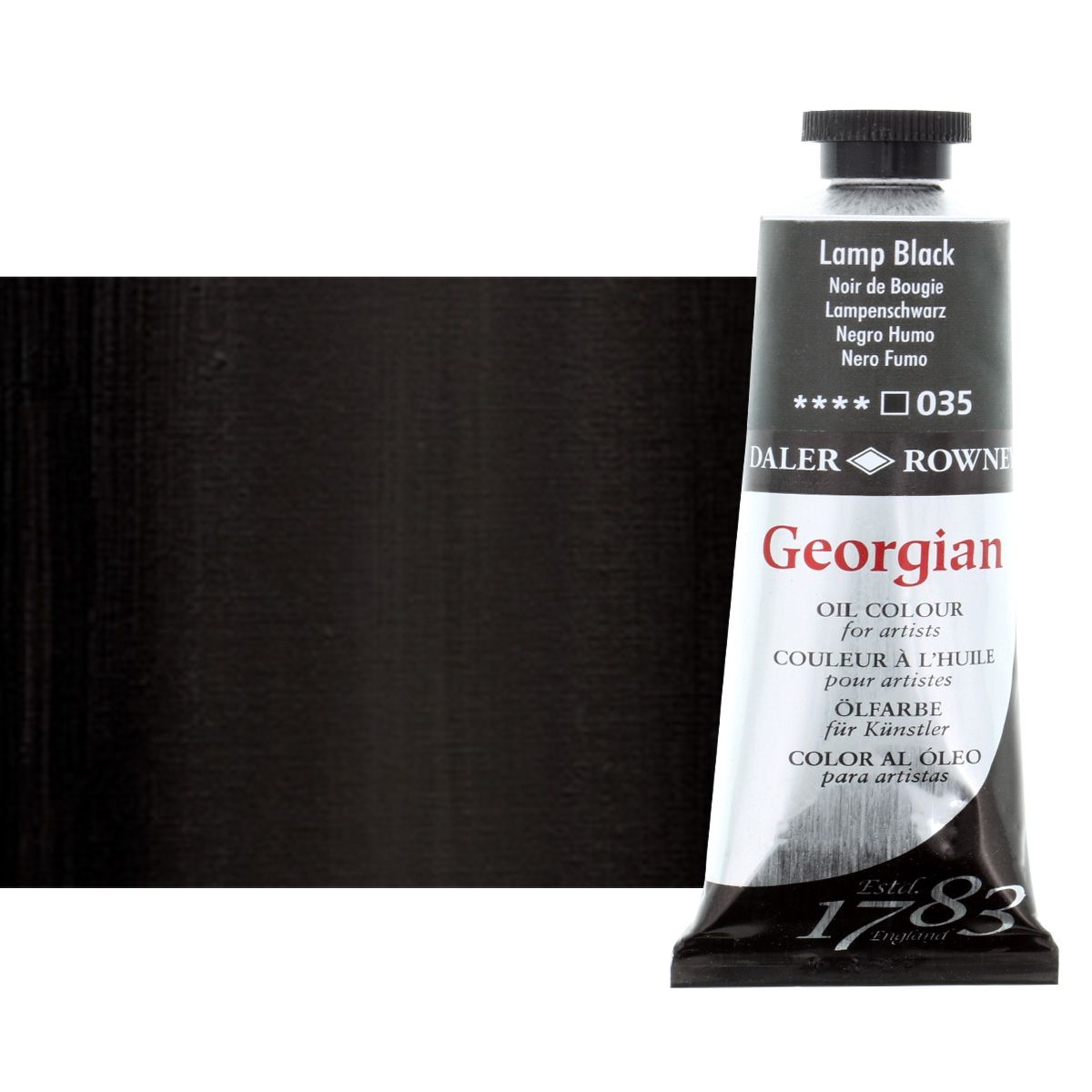 Daler Rowney Georgian Oil Paint Lamp Black 38ml Tube - Art Paints for  Canvas Paper and More - Oil Painting Supplies for Artists and Students -  Artist