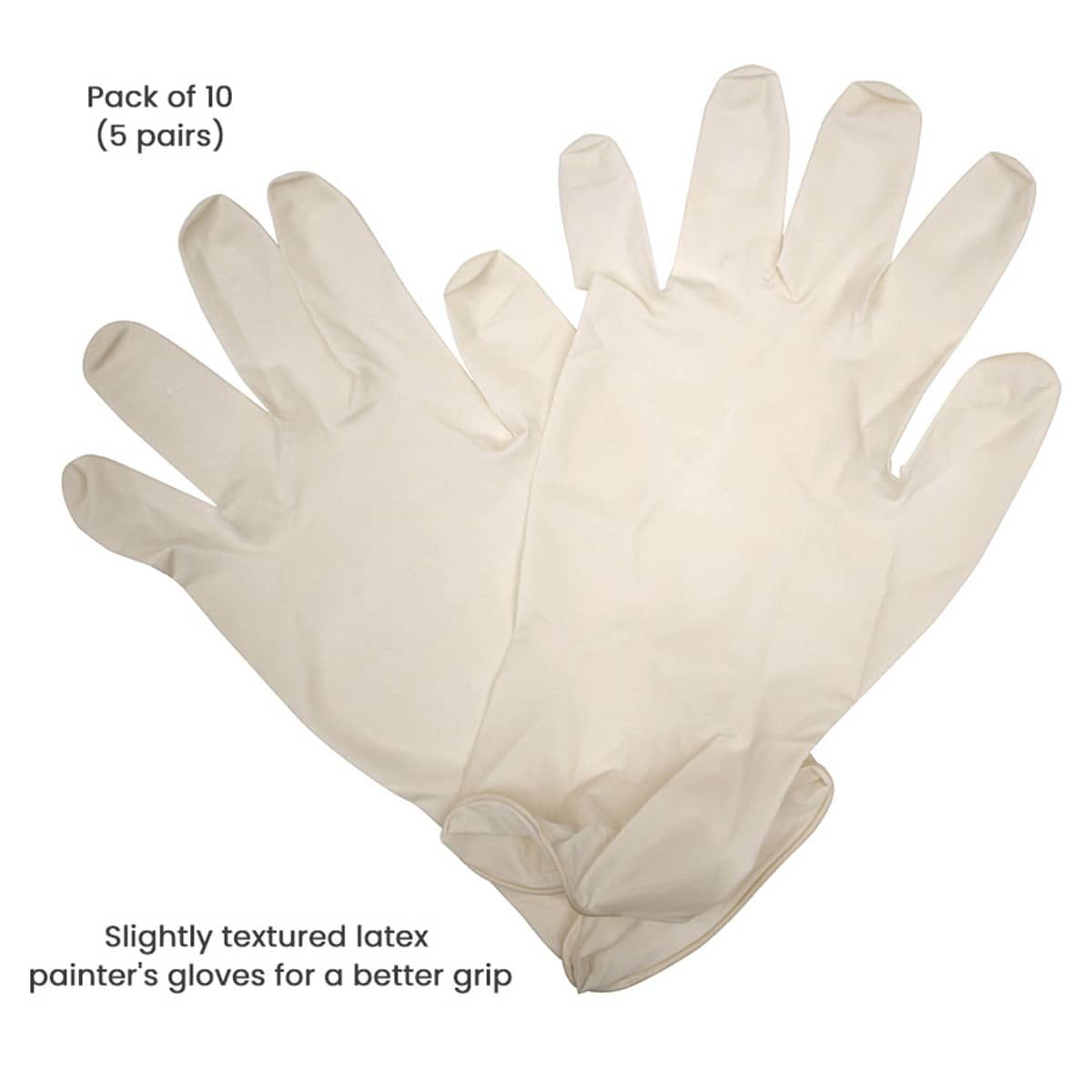 Slightly textured latex painter's gloves for a better grip