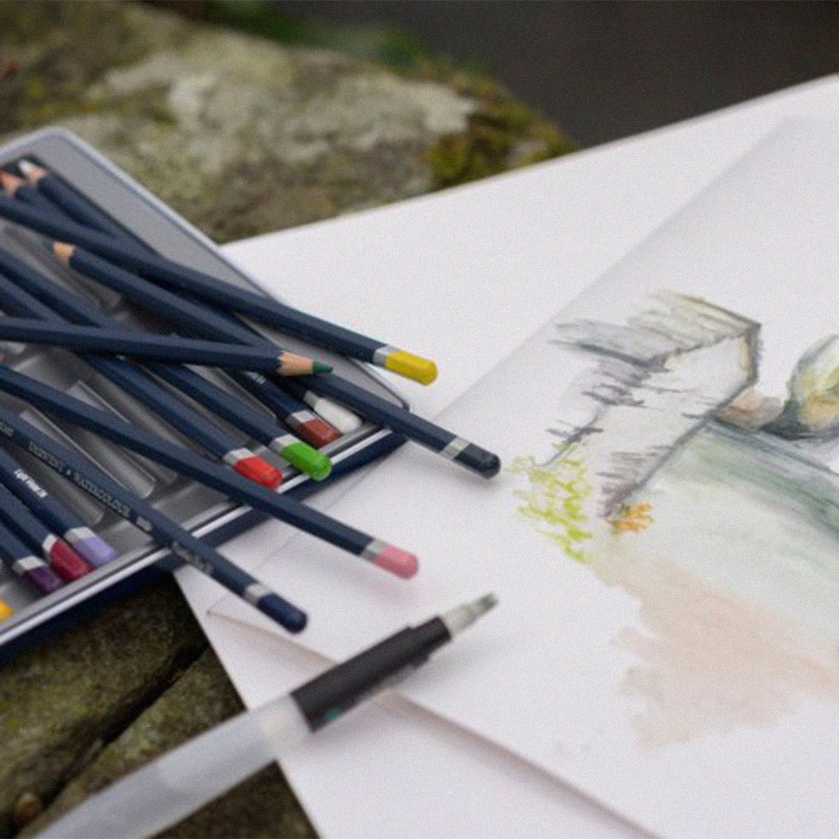 画材 DERWENT 36 Watercolor Derwent Watercolor Pencils, Assorted Colors, Set of 36