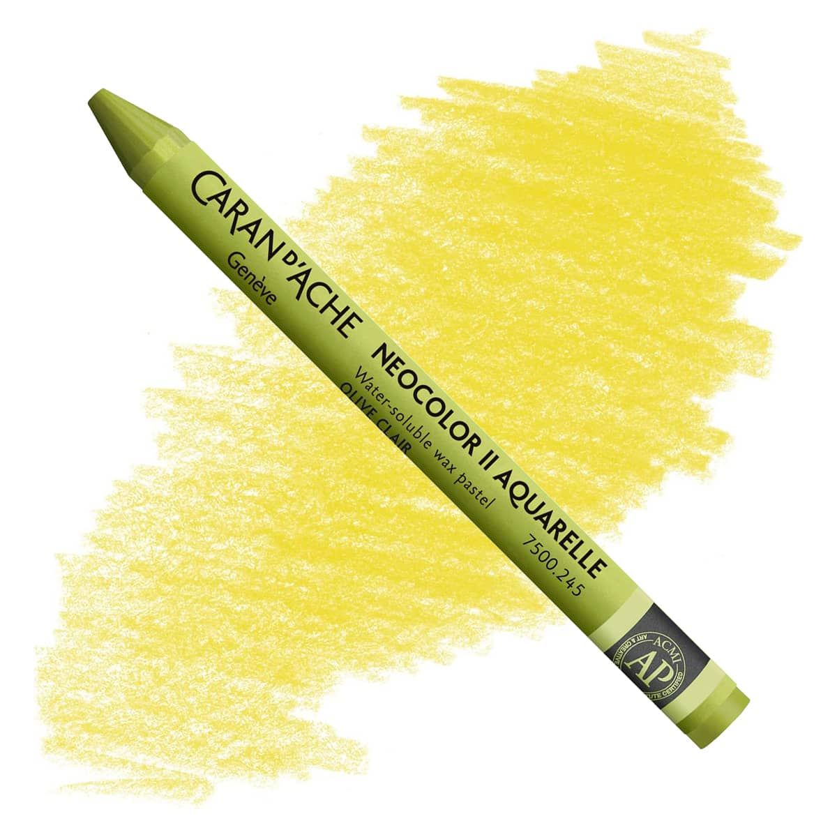 Caran D'Ache Matita Acquerellabile Museum 3510.245 – Verde Oliva Chiaro, Mina 3.8mm