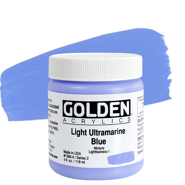 GOLDEN Heavy Body Acrylic 4 oz Jar - Light Ultramarine Blue