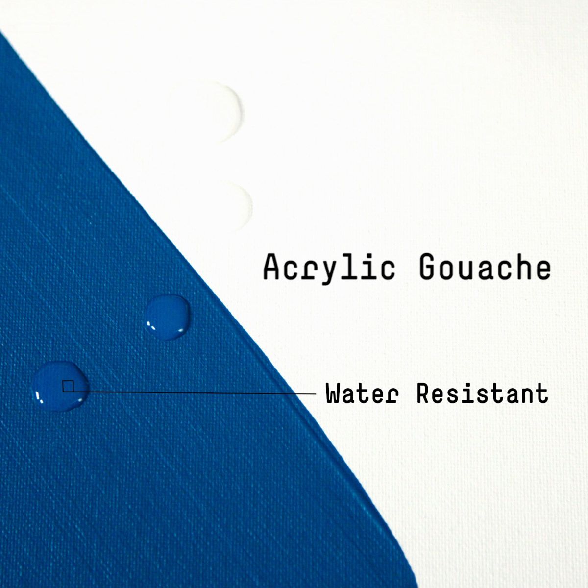 Acrylic Gouache is water-resistant!